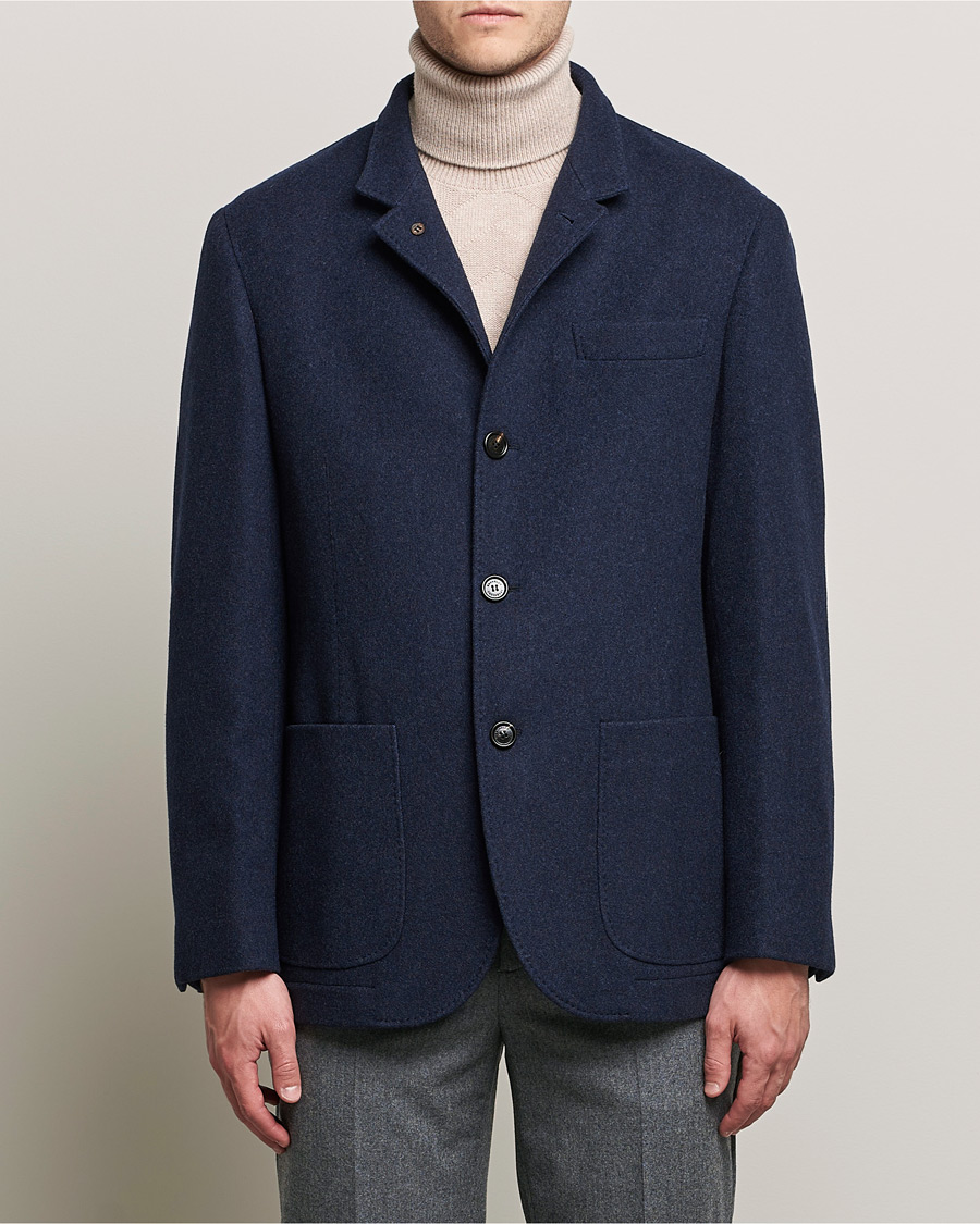 Herre | Jakker | Brunello Cucinelli | Cashmere City Jacket Dark Blue
