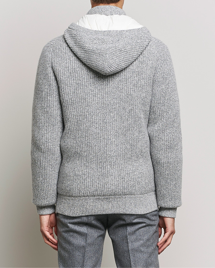 Herre | Jakker | Brunello Cucinelli | Hooded Cashmere Jacket Light Grey