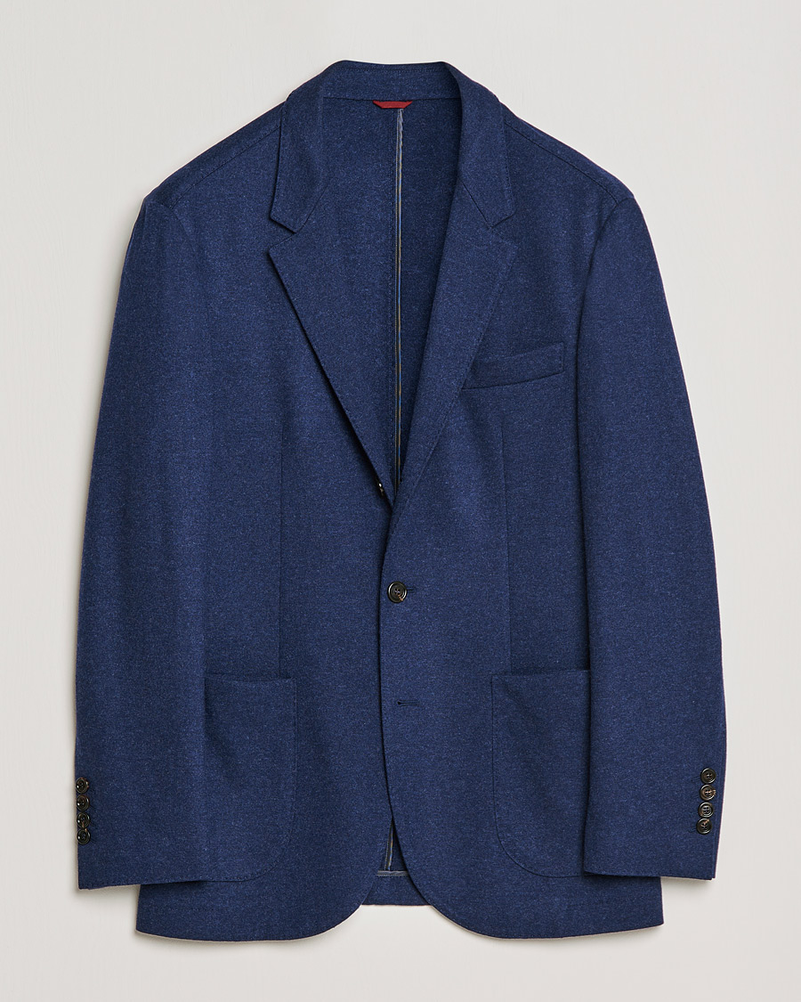 Herre | Cardiganblazer  | Brunello Cucinelli | Cashmere Jersey Jacket Dark Blue