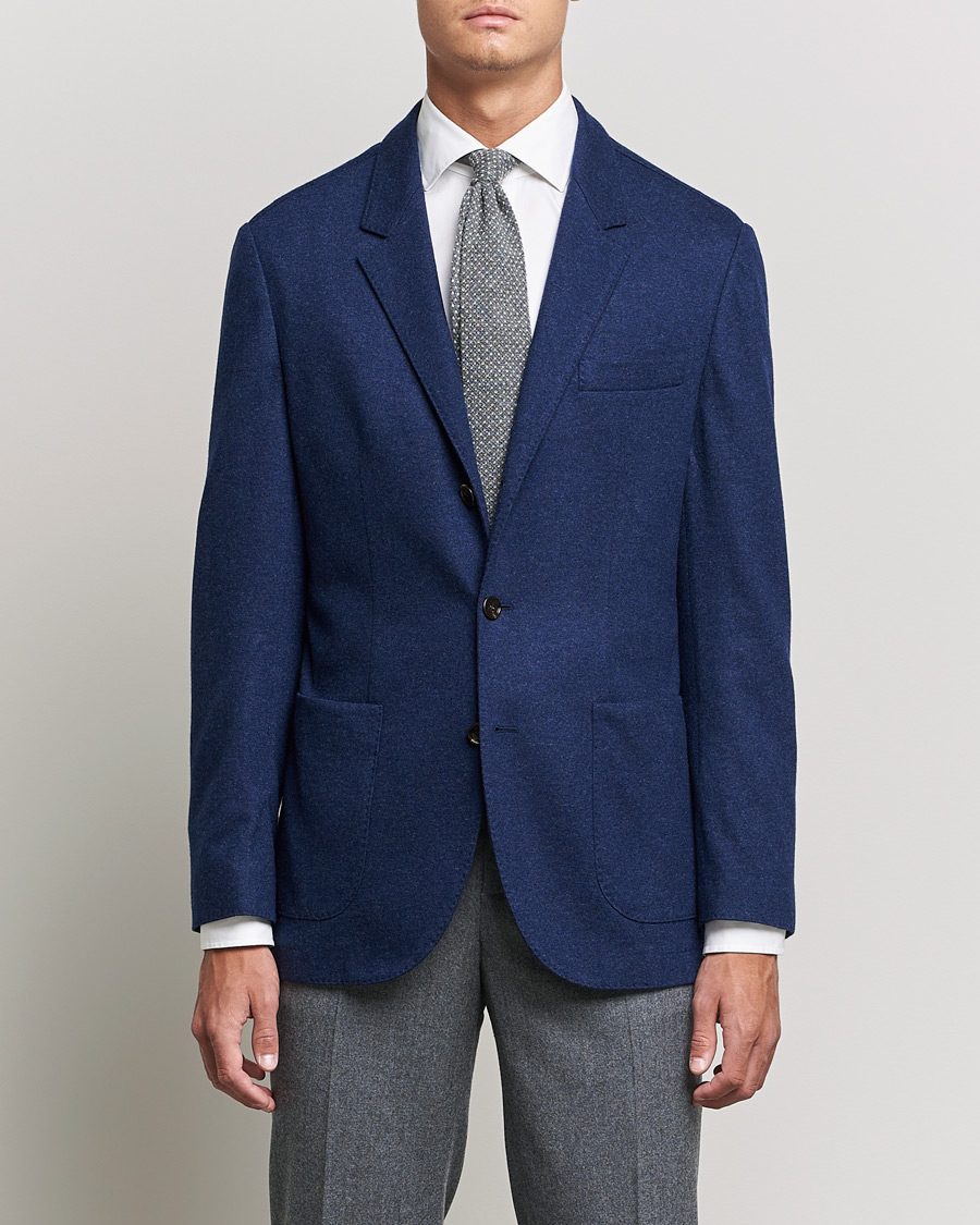 Herre | Cardiganblazer  | Brunello Cucinelli | Cashmere Jersey Jacket Dark Blue