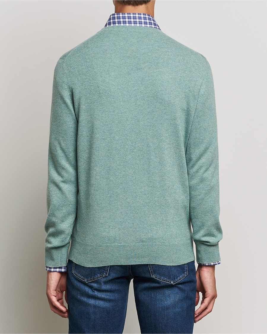 Herre | Trøjer | Brunello Cucinelli | 2 Ply Cashmere Pullover Emerald Green