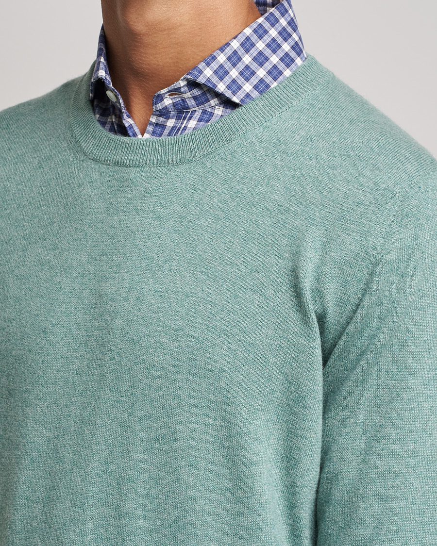 Herre | Trøjer | Brunello Cucinelli | 2 Ply Cashmere Pullover Emerald Green