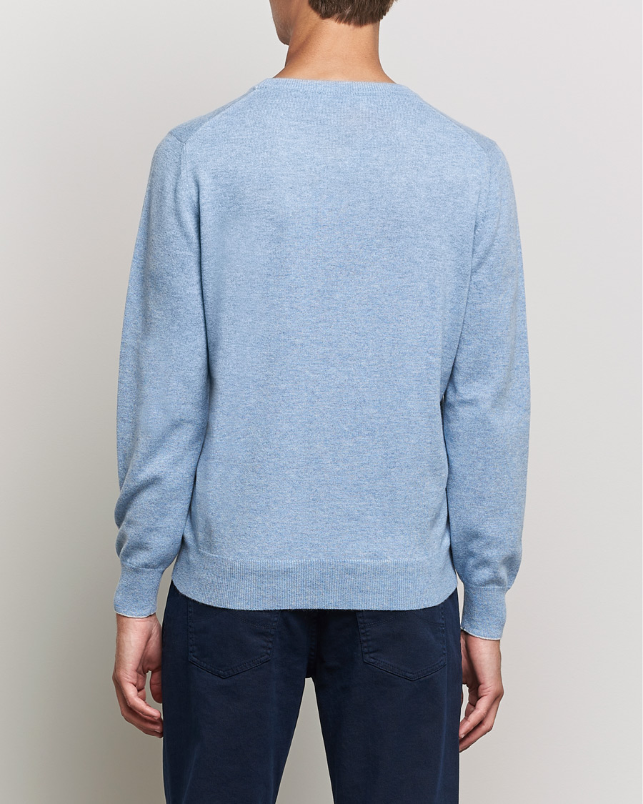Herre | Trøjer | Brunello Cucinelli | 2 Ply Cashmere Pullover Light Blue