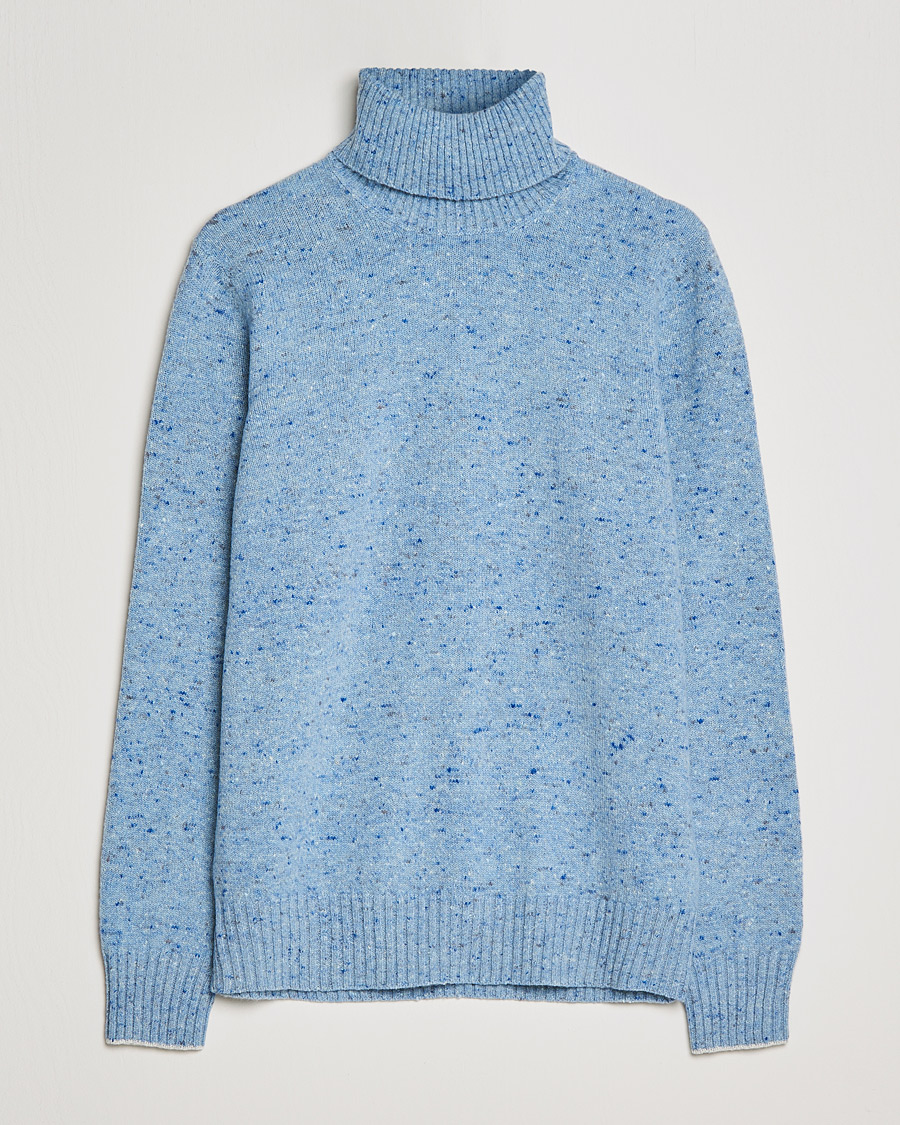 Herre | Trøjer | Brunello Cucinelli | Cashmere Blend Rollneck Light Blue