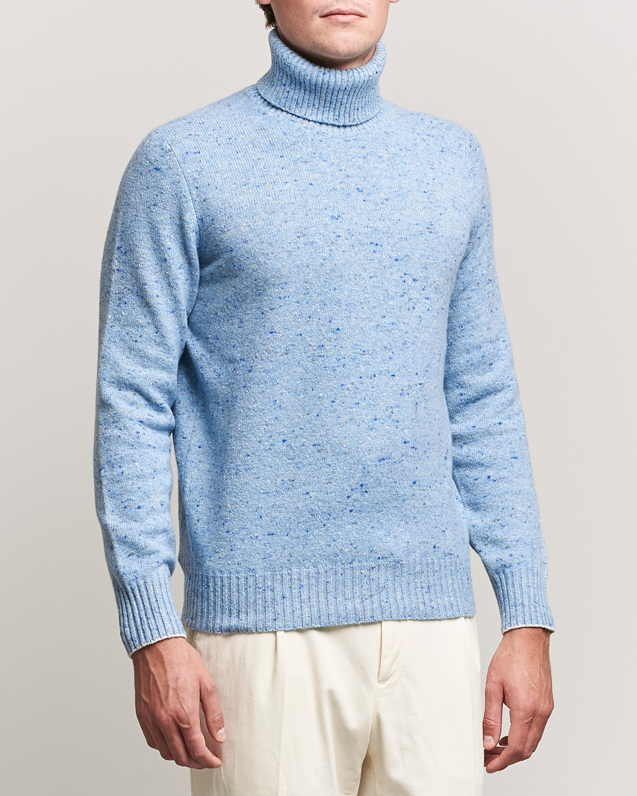 Herre | Trøjer | Brunello Cucinelli | Cashmere Blend Rollneck Light Blue