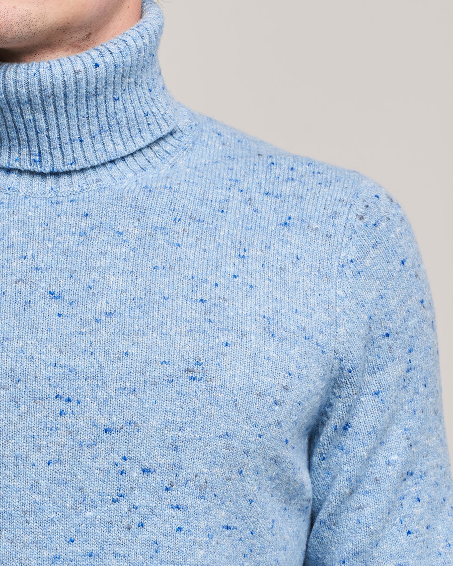 Herre | Trøjer | Brunello Cucinelli | Cashmere Blend Rollneck Light Blue