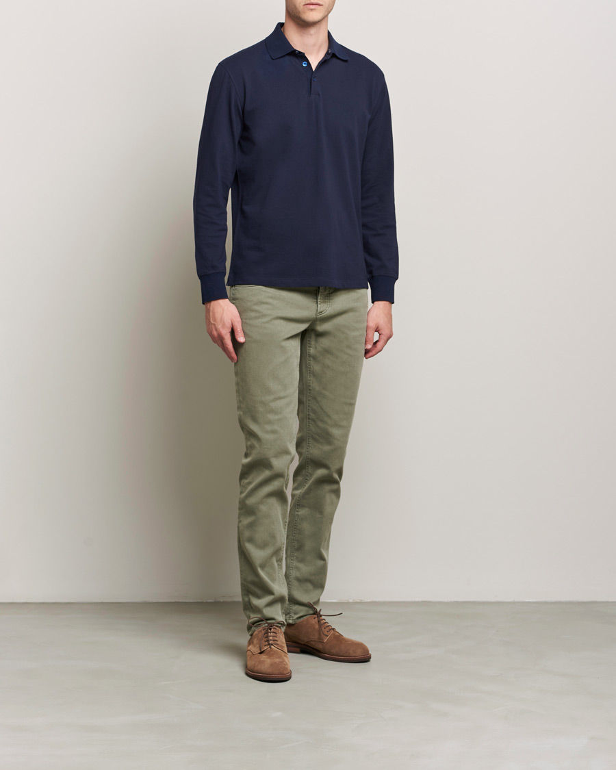 Herre | Trøjer | Brunello Cucinelli | Long Sleeve Polo Navy
