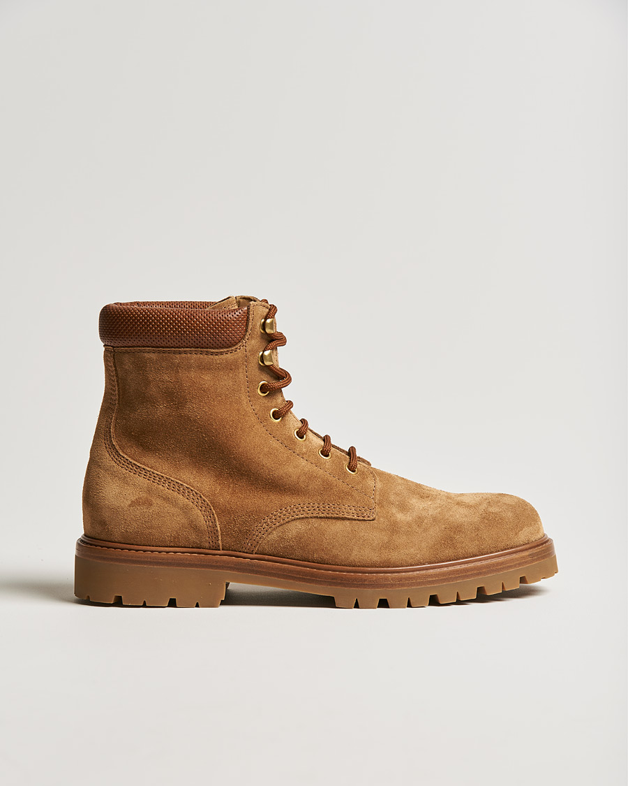 Herre | Brunello Cucinelli Plain Toe Boot Brown Suede | Brunello Cucinelli | Plain Toe Boot Brown Suede
