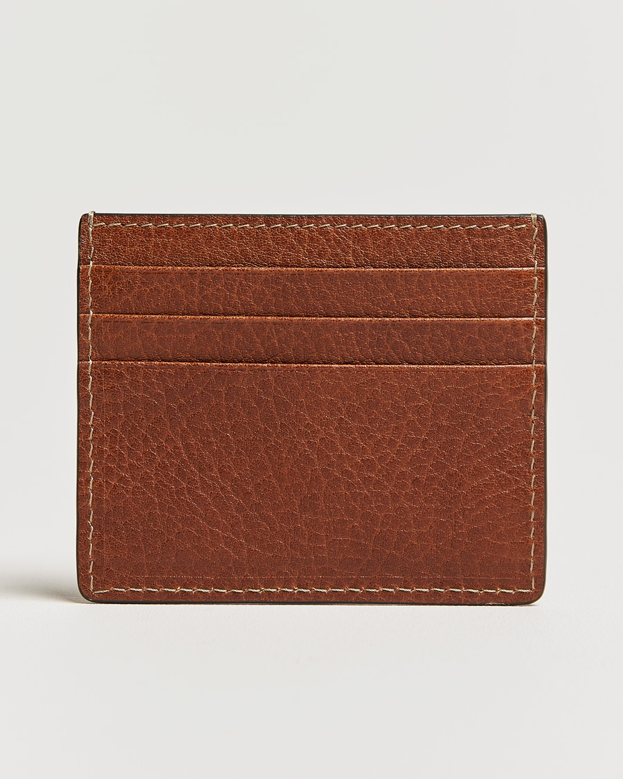 Herre | Brunello Cucinelli | Brunello Cucinelli | Grain Leather Card Holder Cognac