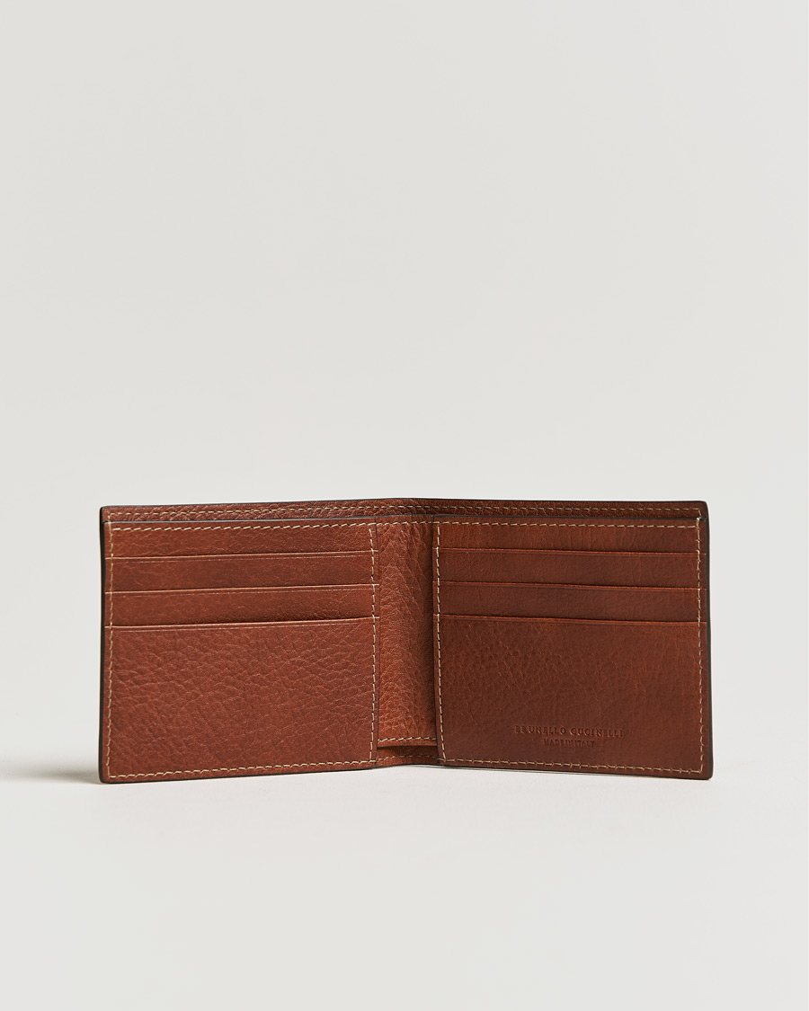 Herre |  | Brunello Cucinelli | Grain Leather Wallet Cognac