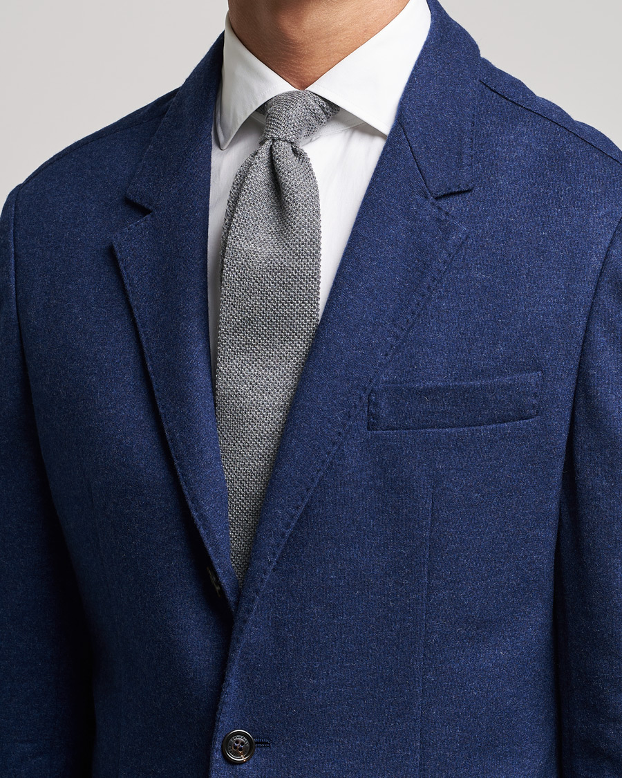 Herre | Brunello Cucinelli Knitted Wool Tie Navy | Brunello Cucinelli | Knitted Wool Tie Navy