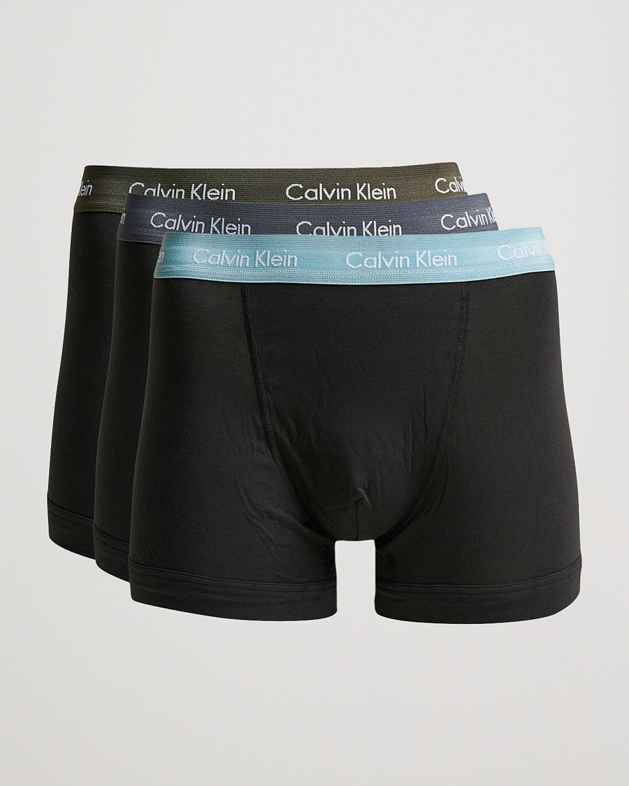 Herre |  | Calvin Klein | Cotton Stretch 3-Pack Trunk Grey/Light Grey/Olive