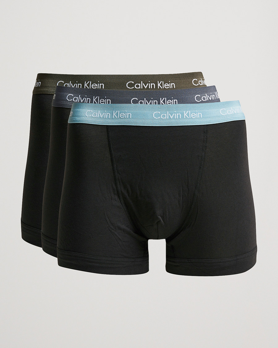 Herre | Undertøj | Calvin Klein | Cotton Stretch 3-Pack Trunk Grey/Light Grey/Olive