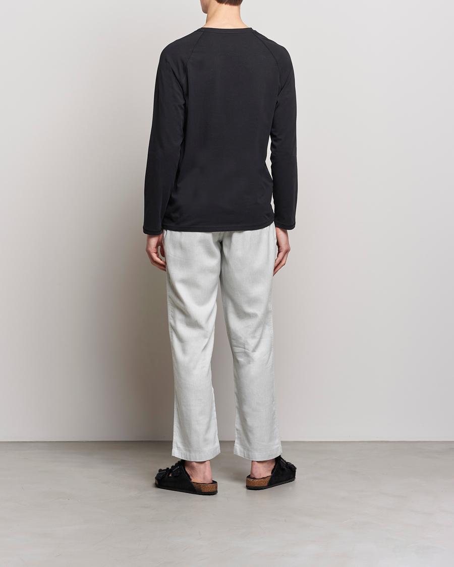 Herre | Pyjamas | Calvin Klein | Logo Long Sleeve Pyjama Set Black/White
