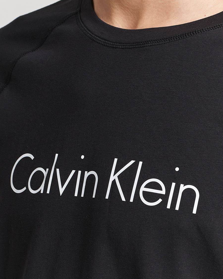 Herre | Pyjamas & Morgenkåber | Calvin Klein | Logo Long Sleeve Pyjama Set Black/White