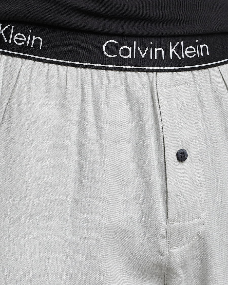 Herre | Pyjamas & Morgenkåber | Calvin Klein | Logo Long Sleeve Pyjama Set Black/White
