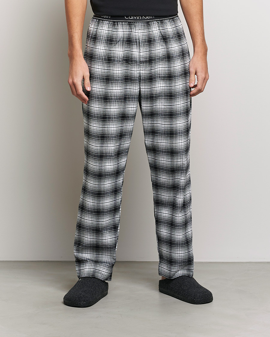 Herre | Pyjamas & Morgenkåber | Calvin Klein | Brushed Cotton Checked Pyjama Pants Black/White