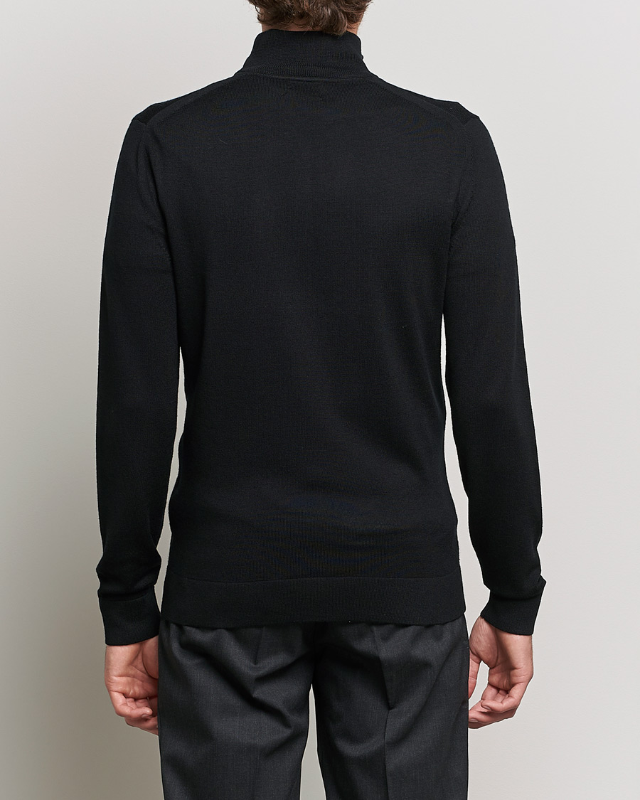 Herre | Trøjer | Calvin Klein | Superior Wool Half Zip Sweater Black