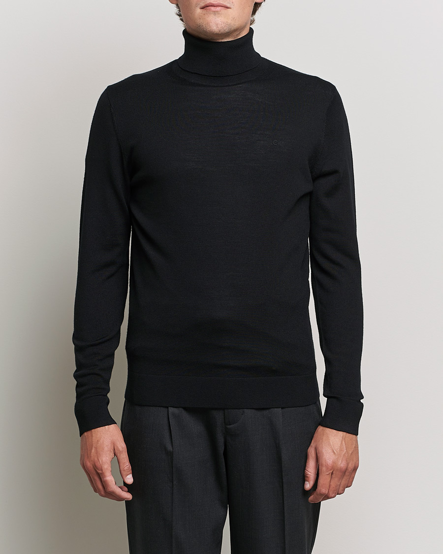Herre | Rullekravetrøjer | Calvin Klein | Superior Wool Rollneck Black