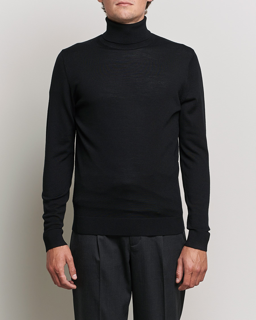 Herre | Trøjer | Calvin Klein | Superior Wool Rollneck Black