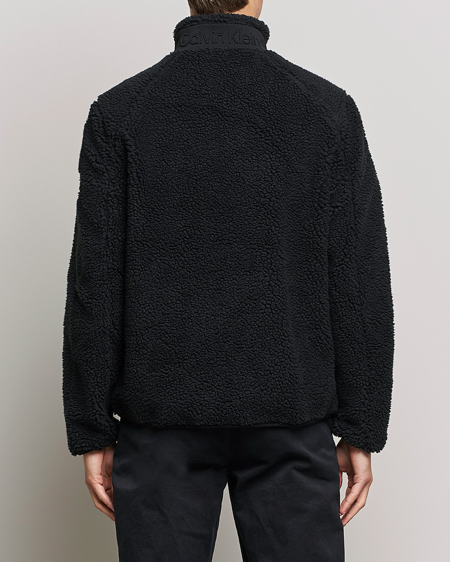 Herre | Trøjer | Calvin Klein | Teddy Full Zip Sweater Black