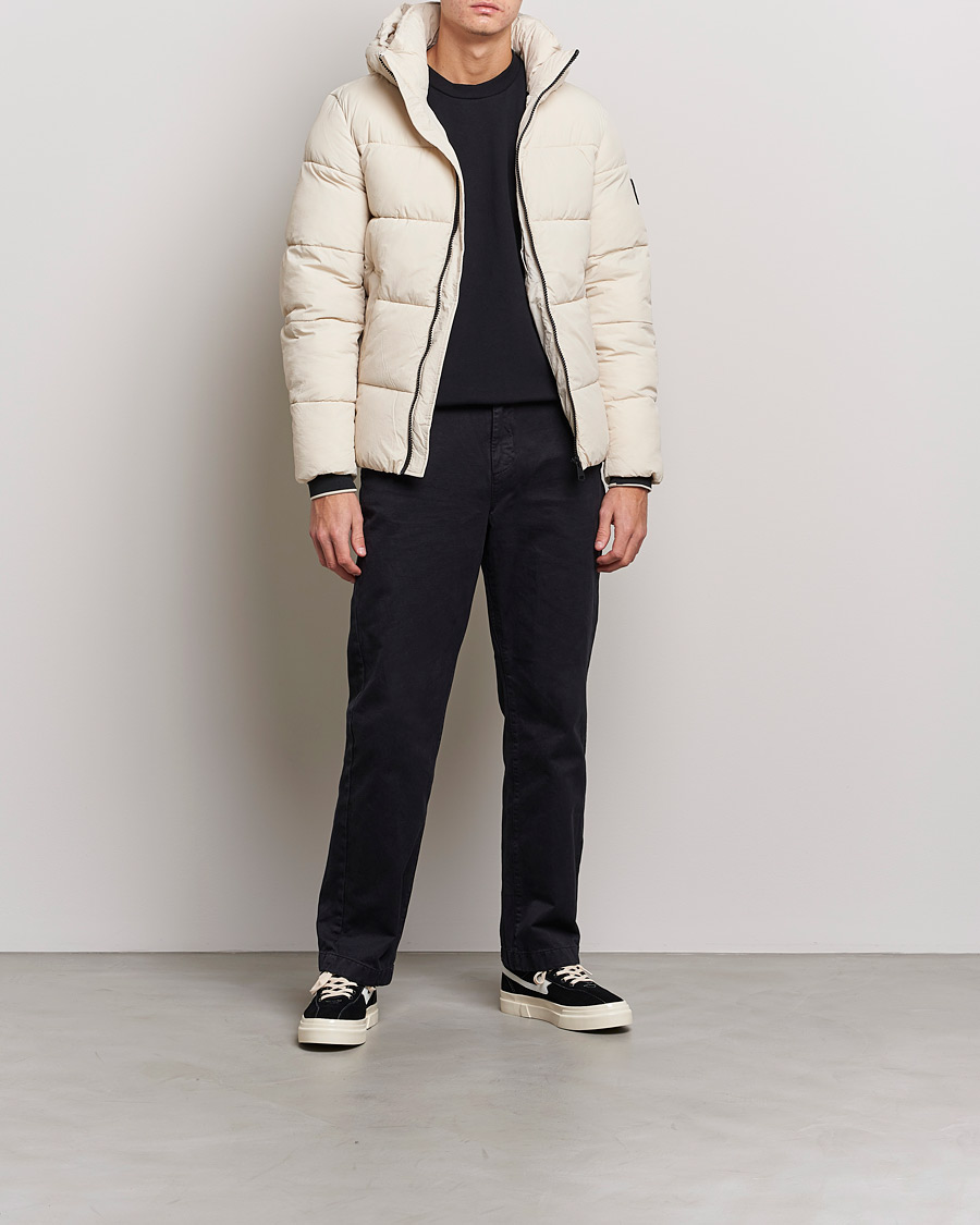 Herre | Calvin Klein | Calvin Klein | Crinkle Nylon Puffer Jacket Stony Beige