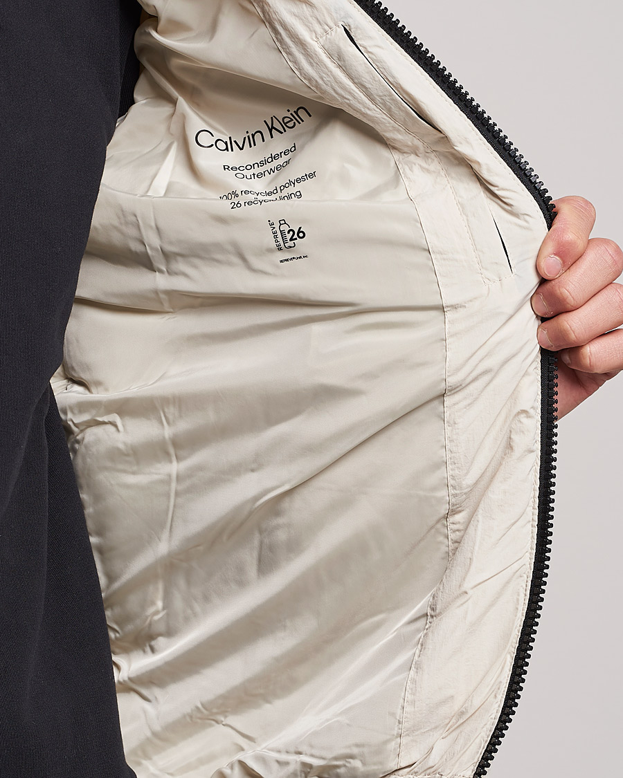 Herre | Jakker | Calvin Klein | Crinkle Nylon Puffer Jacket Stony Beige