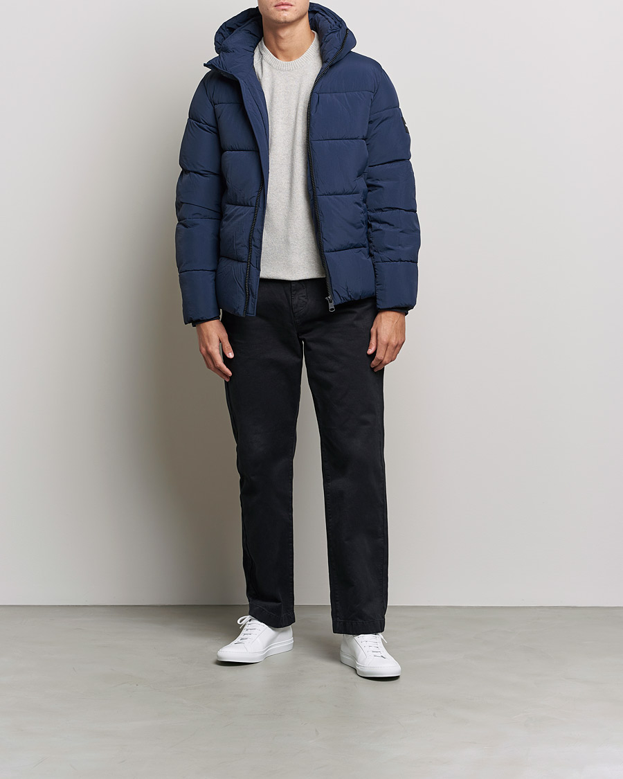 Herre | Jakker | Calvin Klein | Crinkle Nylon Puffer Jacket Navy