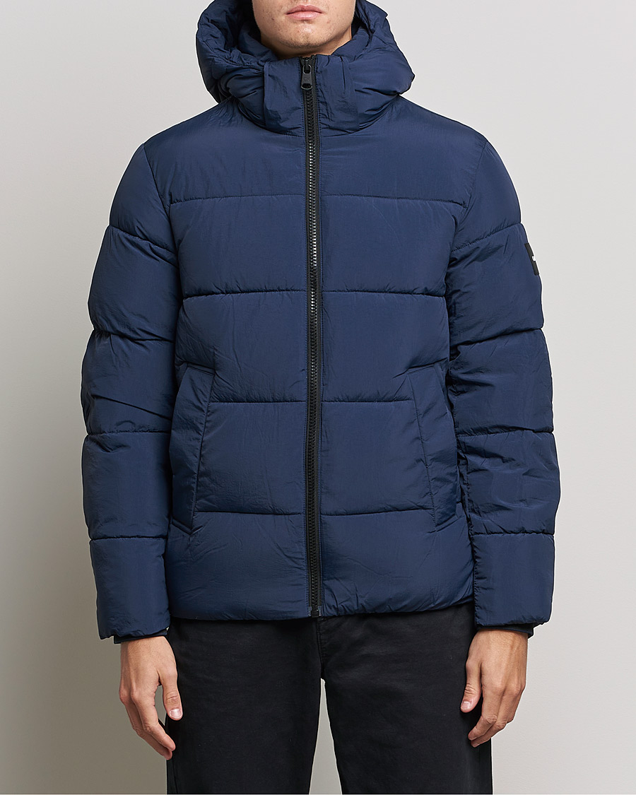 Herre | Jakker | Calvin Klein | Crinkle Nylon Puffer Jacket Navy