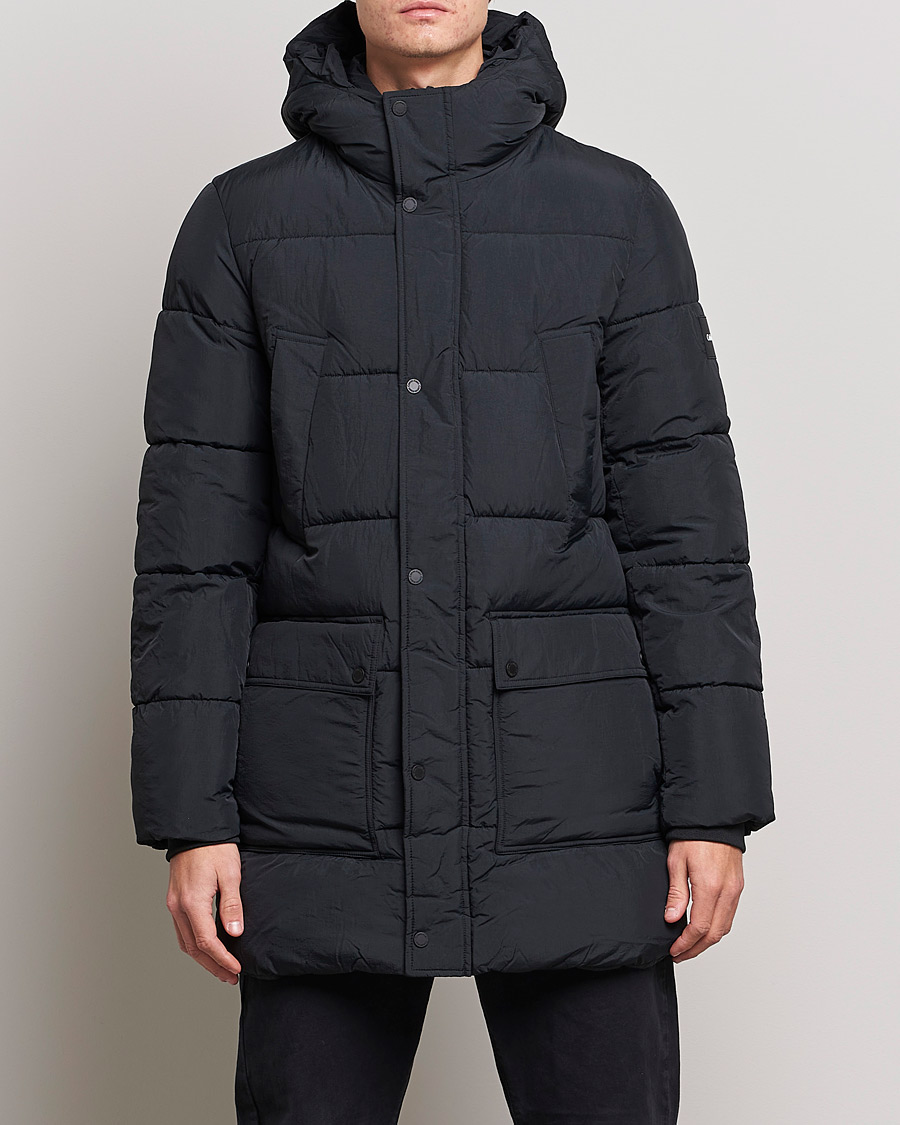 Herre | Jakker | Calvin Klein | Crinkle Nylon Long Puffer Jacker Black