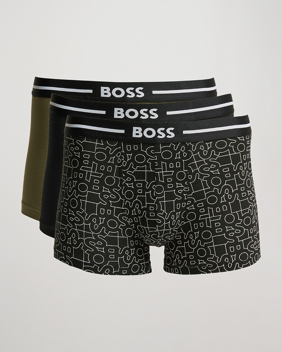 Herre | Undertøj | BOSS BLACK | BOSS 3-Pack Boxer Trunk Green/Multi/Black