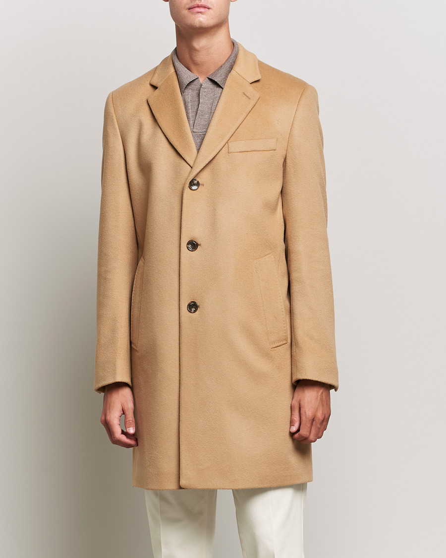 Herre | Jakker | BOSS BLACK | BOSS Hyde Wool/Cashmere Coat Medium Beige