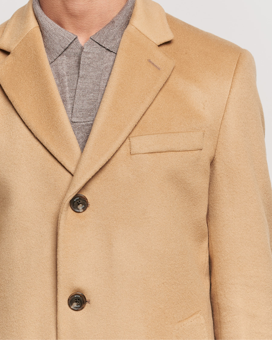 Herre | Jakker | BOSS BLACK | BOSS Hyde Wool/Cashmere Coat Medium Beige