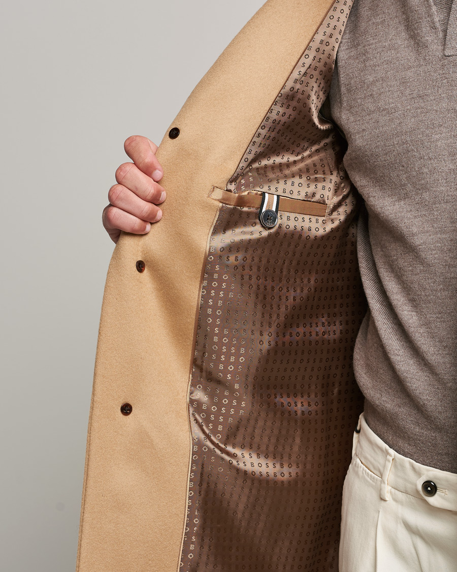 Herre | Jakker | BOSS BLACK | BOSS Hyde Wool/Cashmere Coat Medium Beige