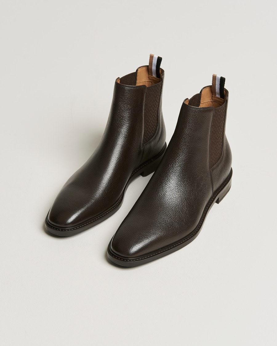 Herre |  | BOSS | Lisbon Leather Chelsea Boots Dark Brown