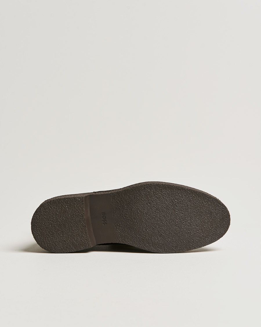 Herre | BOSS Tunley Suede Chelsea Boots Dark Brown | BOSS BLACK | BOSS Tunley Suede Chelsea Boots Dark Brown