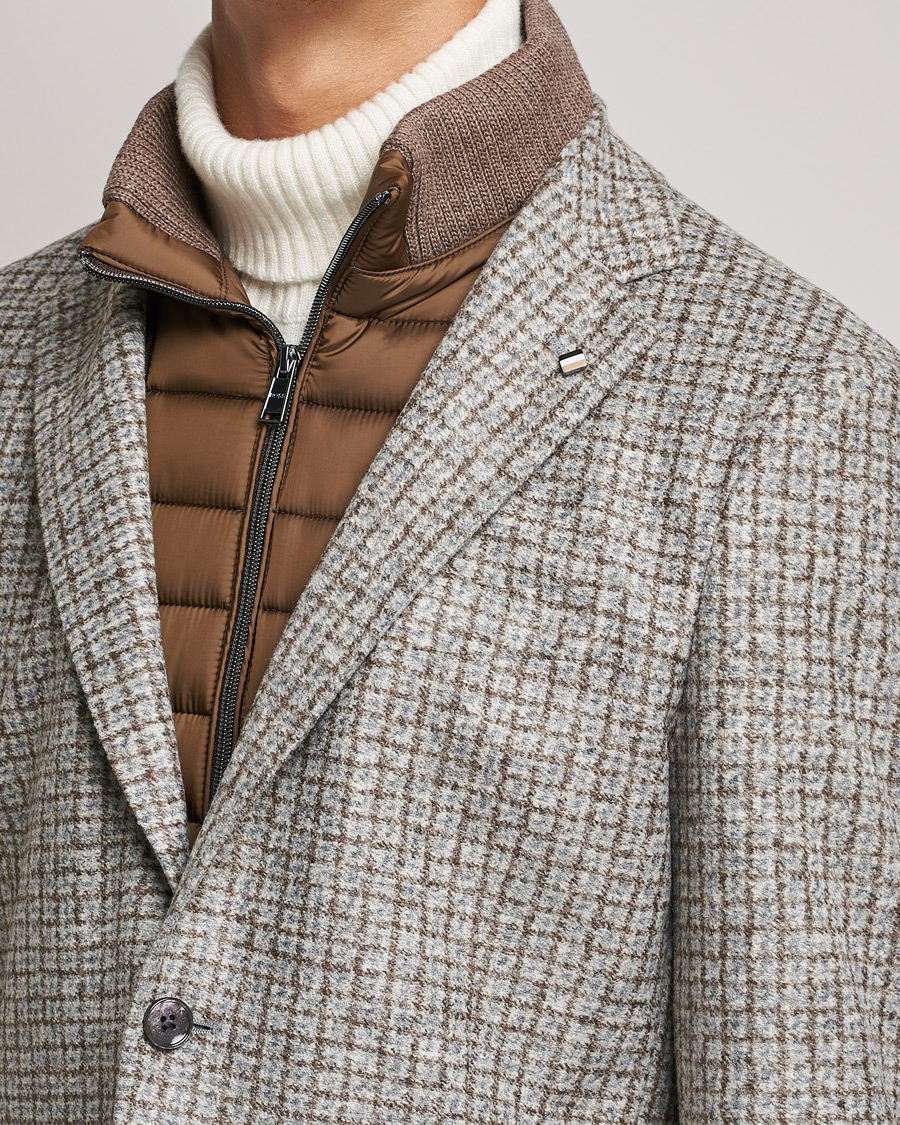 Herre | Blazere & jakker | BOSS BLACK | Hanry Wool Checked Patch Pocket Blazer Silver