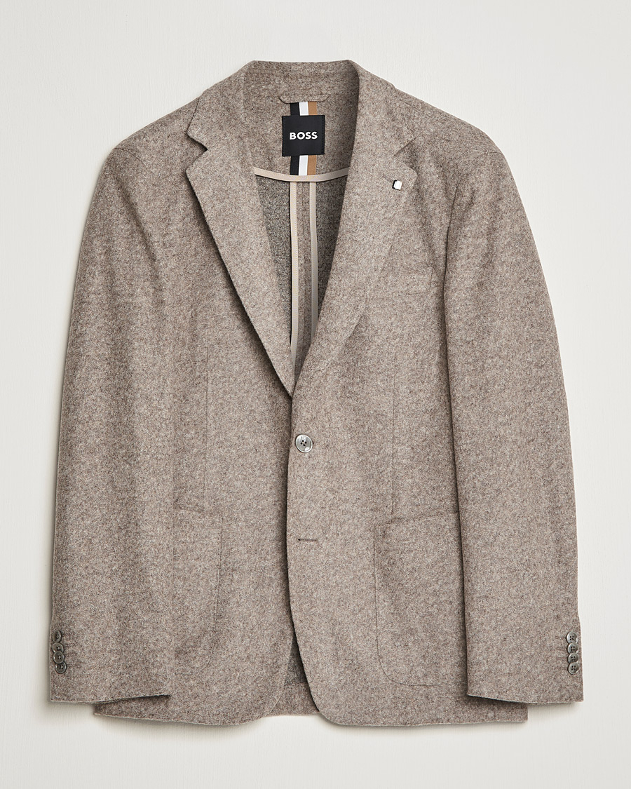 Herre | Blazere & jakker | BOSS BLACK | BOSS Hanry Wool Patch Pocket Blazer Medium Beige
