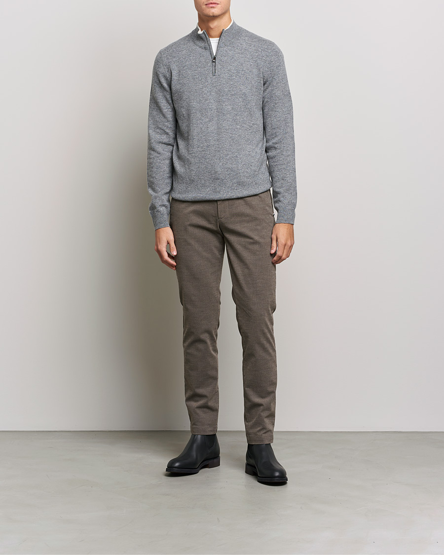 Herre | Trøjer | BOSS BLACK | Barlo Lambswool Half Zip Silver