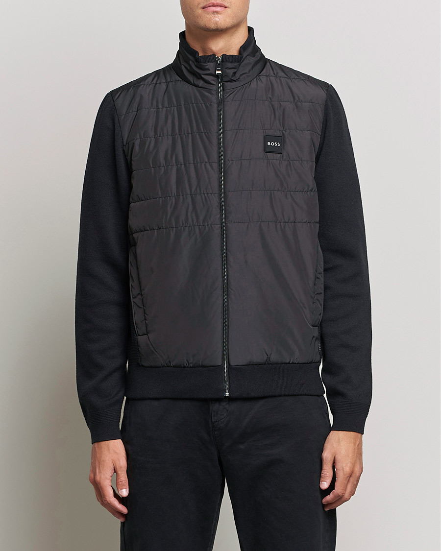 Herre | Trøjer | BOSS BLACK | BOSS Lavando Hybrid Full Zip Black