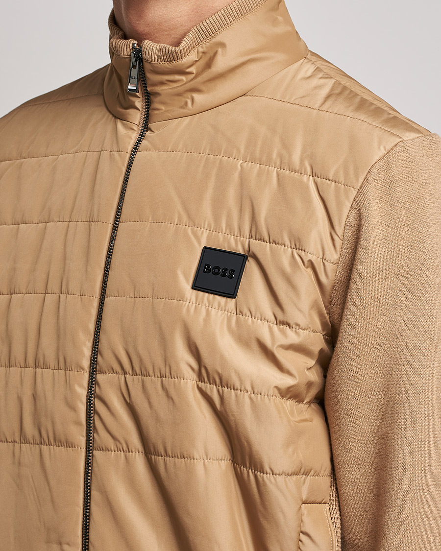 Herre | Trøjer | BOSS BLACK | BOSS Lavando Hybrid Full Zip Medium Beige