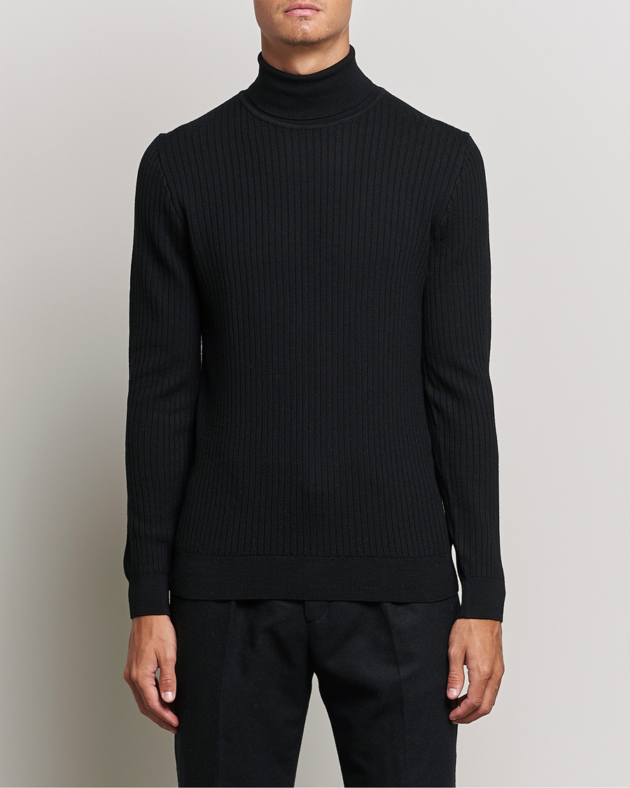 Herre | Trøjer | BOSS BLACK | Lanerio Chunky Structured Polo Black