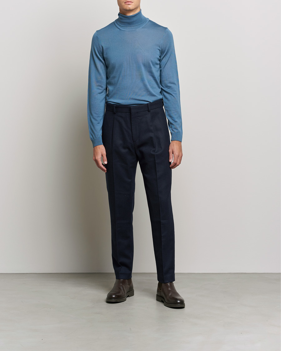 Herre | Trøjer | BOSS BLACK | Musso Merino Polo Bright Blue