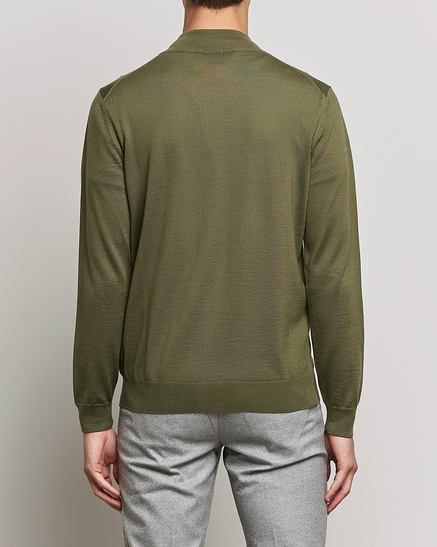 Herre | Trøjer | BOSS BLACK | Balonso Full Zip Sweater Open Green