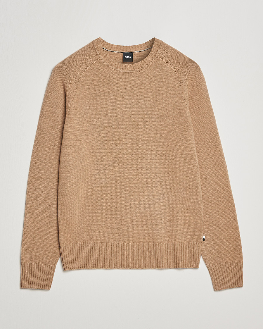 Herre | Trøjer | BOSS BLACK | Lolive Knitted Sweater Medium Beige