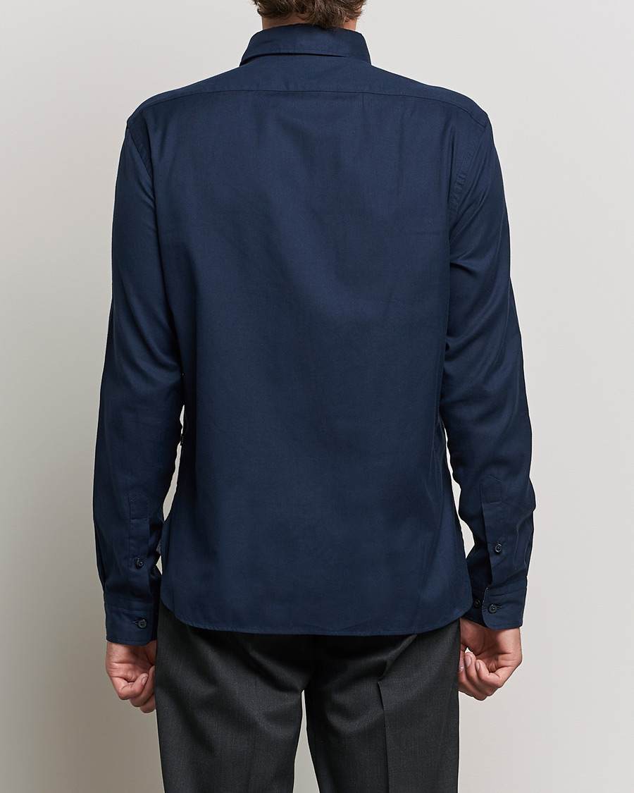 Herre | Skjorter | BOSS BLACK | Liam Flannel Shirt Dark Blue
