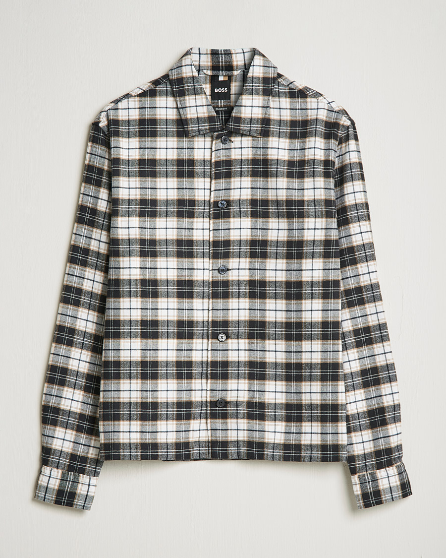 Herre | Skjorter | BOSS BLACK | Nolan Check Flannel Shirt Black