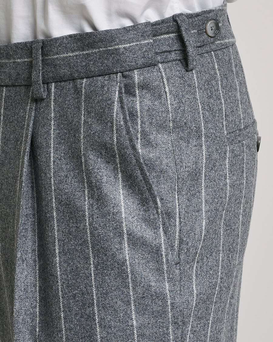 Herre | Jakkesæt | BOSS BLACK | BOSS Hanry Wool Double Breasted Pinstripe Suit Medium Grey