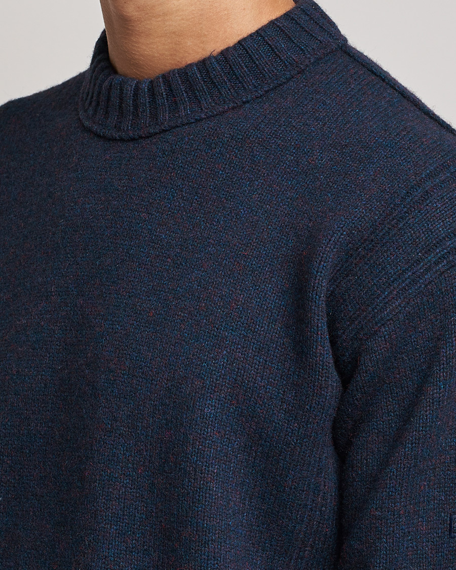 Herre | Trøjer | BOSS ORANGE | BOSS Casual Ashetland Knitted Sweater Dark Blue