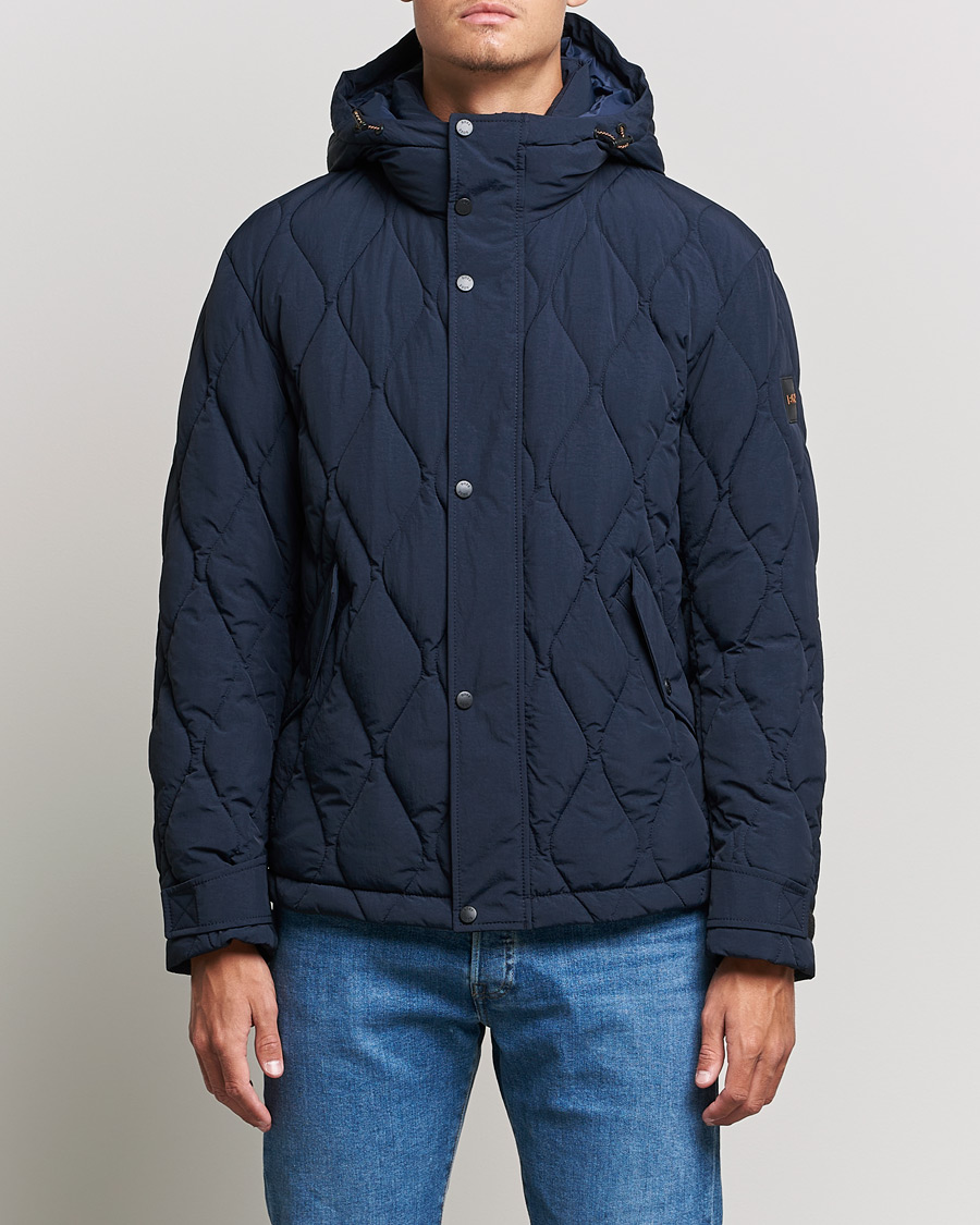 Herre | Jakker | BOSS ORANGE | Onlet Quilted Down Jacket Dark Blue